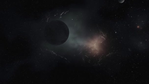 Soğuk Karanlık Uzay Yüksek Kalite Görüntü — Stok video
