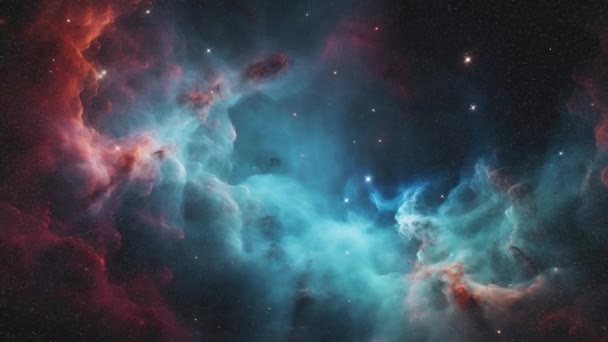 Nebulosa Blu Nello Spazio Profondo Filmati Alta Qualità — Video Stock