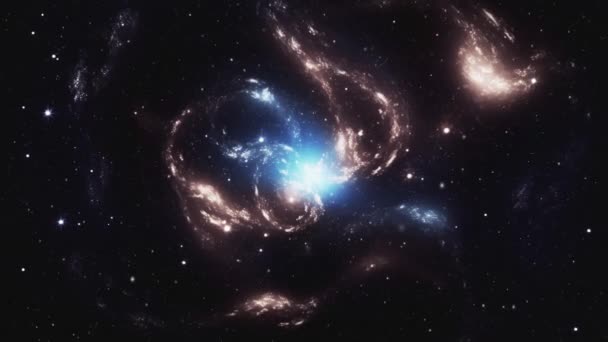 Fantastische Ansichten Des Weltraums Flug Zum Zentrum Der Galaxie Hochwertiges — Stockvideo