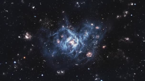 Raumfahrt Und Entdeckung Neuer Galaxien Hochwertiges Filmmaterial — Stockvideo