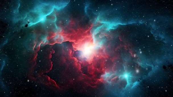 Φανταστική Θέα Στο Διάστημα Πτήση Προς Κέντρο Του Γαλαξία Υψηλής — Αρχείο Βίντεο