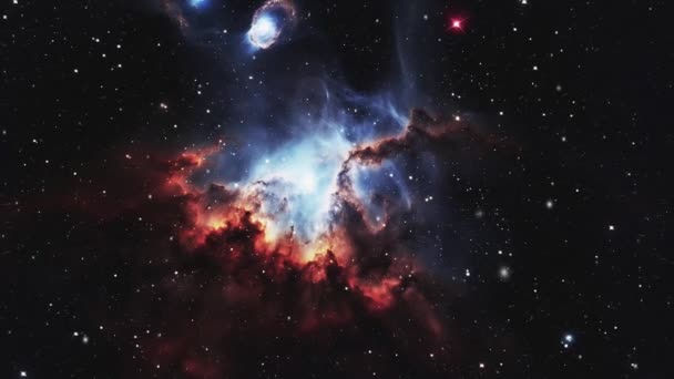 Una Bellissima Galassia Cosmica Una Nebulosa Situata Nelle Profondità Dello — Video Stock