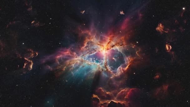 Büyüleyici Galaksilerin Merkezine Doğru Seyahat Ederken Uzayın Derinliklerini Keşfedin Yüksek — Stok video