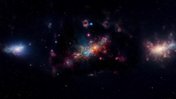 魅惑的な銀河の中心に向かって移動する際に 宇宙の深さを探索してください 高品質4K映像 — ストック動画