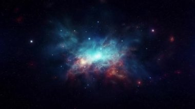 Evren boyunca uzak galaksilerin kalbine yolculuk. Yüksek kalite 4k görüntü