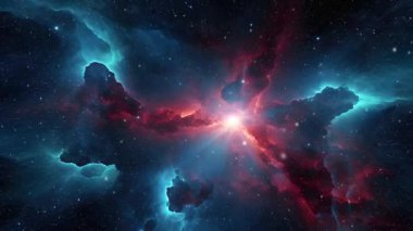 Uzayda galaksilerin merkezine uçmak. Yüksek kalite 4k görüntü