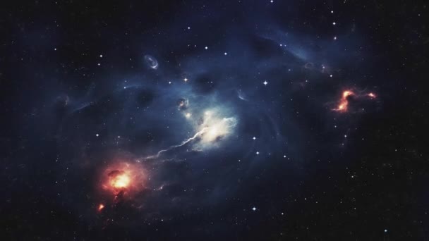 Experimenta Impresionante Espectáculo Atravesar Espacio Profundizando Centro Cautivador Las Galaxias — Vídeo de stock