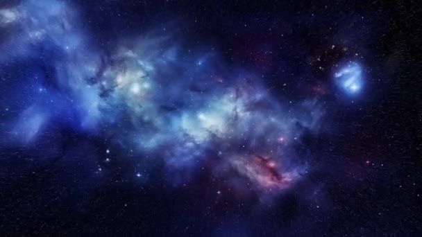 Путешествие Через Космос Сердцу Далеких Галактик Высококачественные Кадры — стоковое видео
