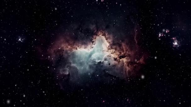 遠くの銀河の中心まで宇宙を旅する 高品質の4K映像 — ストック動画