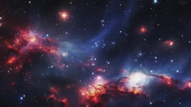 Zažijte Hrůzostrašnou Podívanou Cestování Vesmírem Ponořující Hlouběji Podmanivého Centra Galaxií — Stock video