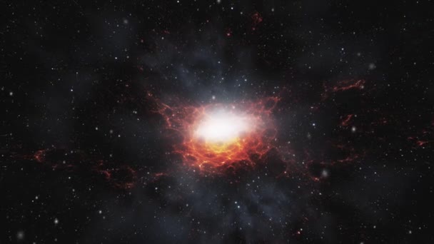 Διασχίστε Διάστημα Προς Κέντρο Των Γαλαξιών Υψηλής Ποιότητας Πλάνα — Αρχείο Βίντεο