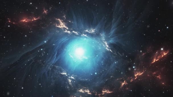 Uzayda Galaksilerin Merkezine Uçmak Yüksek Kalite Görüntü — Stok video