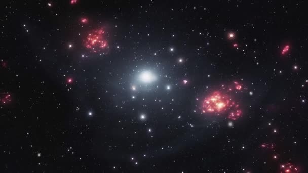 Ταξιδέψτε Στο Σύμπαν Στην Καρδιά Μακρινών Γαλαξιών Υψηλής Ποιότητας Πλάνα — Αρχείο Βίντεο