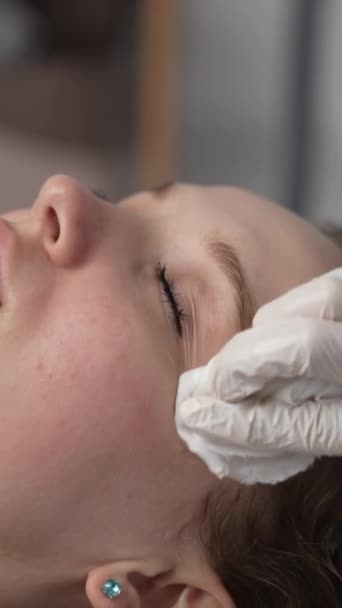 Tratamento Facial Pele Salão Beleza Imagens Fullhd Alta Qualidade — Vídeo de Stock