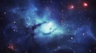 Uzayda mavi galaksi. Yüksek kalite 4k görüntü