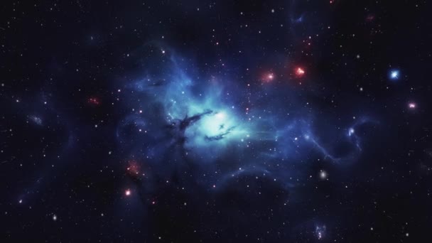 Galáxia Azul Espaço Imagens Alta Qualidade — Vídeo de Stock