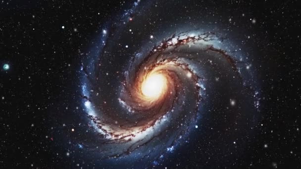 宇宙におけるスパイラル銀河 高品質の4K映像 — ストック動画