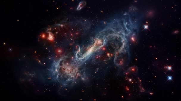 Espacio Exterior Con Estrellas Polvo Galaxias Imágenes Alta Calidad — Vídeos de Stock