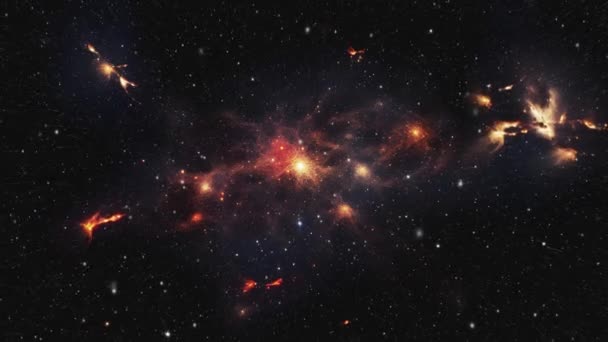 Fundo Espacial Voo Para Centro Galáxia Imagens Alta Qualidade — Vídeo de Stock