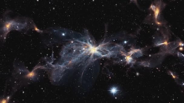 Galaksileri Çeken Karanlık Enerji Büyük Bir Galaksi Kümesi Yüksek Kalite — Stok video