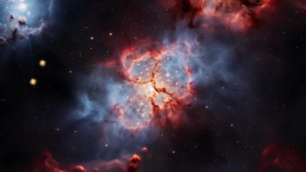 飞向宇宙另一端一个神奇星系的中心 高质量的4K镜头 — 图库视频影像