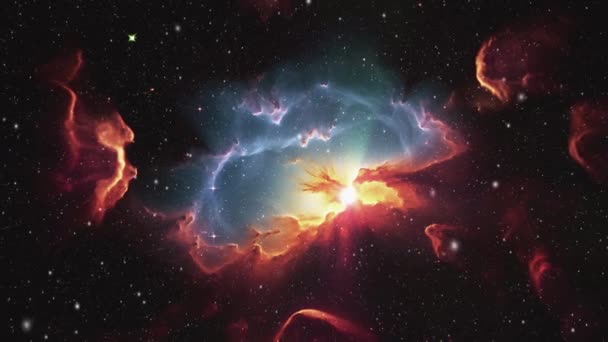 Galaxis Egy Nagy Csillag Felrobbanása Után Alakult Egy Űrrendszer Születése — Stock videók
