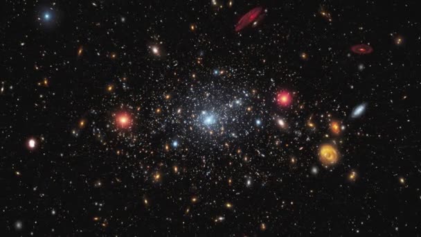 Επέκταση Του Σύμπαντος Πτήση Προς Κέντρο Του Γαλαξία Υψηλής Ποιότητας — Αρχείο Βίντεο