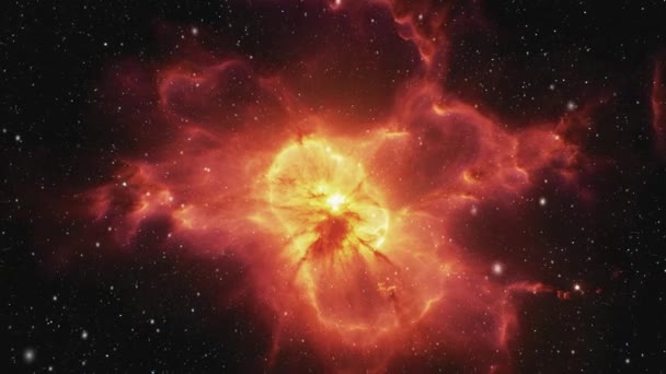 Supernova Která Explodovala Osvětlujícím Prostoru Vysoce Kvalitní Záběry — Stock video