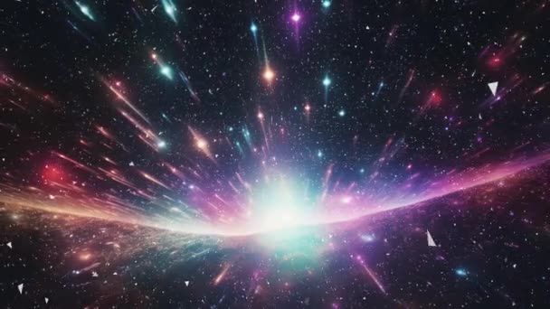 Cosmos Estilo Onda Retro Imagens Alta Qualidade — Vídeo de Stock