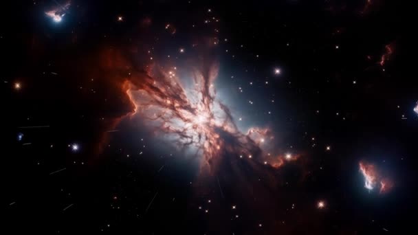 Espace Extérieur Avec Étoiles Poussière Galaxies Images Haute Qualité — Video