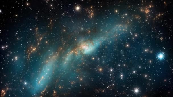 Weltraum Mit Sternen Staub Und Galaxien Hochwertiges Filmmaterial — Stockvideo