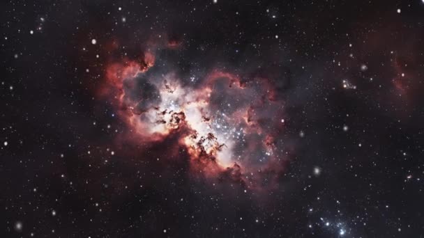 Voar Através Poeira Cósmica Para Galáxia Imagens Alta Qualidade — Vídeo de Stock