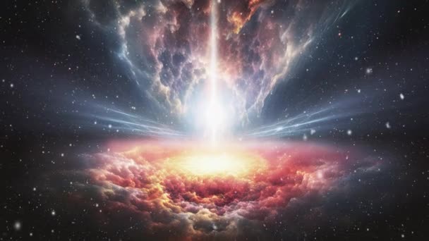 Галактика Квазаром Космический Фон Высококачественные Кадры — стоковое видео