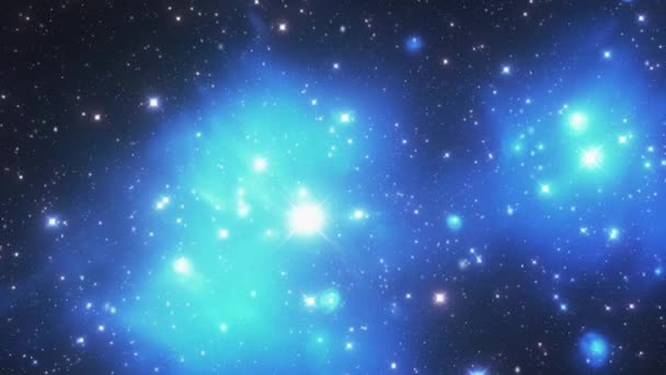 Galaxien Offenen Raum Video Hintergrund Zum Thema Weltraum Hochwertiges Filmmaterial — Stockvideo