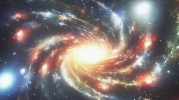 Галактики Відкритому Космосі Відео Фон Космічну Тему Високоякісні Кадри — стокове відео