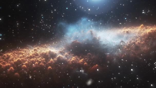 Kosmické Pozadí Videa Hvězdy Galaxie Kosmický Prach Vysoce Kvalitní Záběry — Stock video