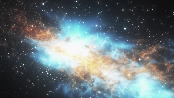 Космічне Фонове Відео Зірки Галактика Космічний Пил Високоякісні Кадри — стокове відео