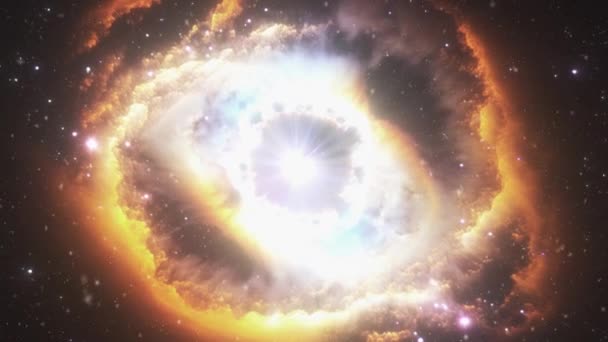 Пролітати Через Зоряні Поля Глибокому Космосі Масивної Туманності Високоякісні Кадри — стокове відео