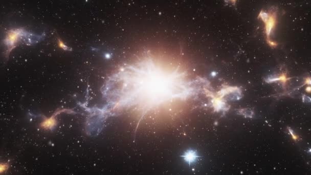 은하와 세계의 놀라운 우주는 우주를 여행합니다 고품질 — 비디오