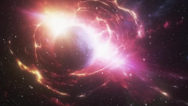 Fundal Cosmic Galaxie Stele Praf Spațial Gaz Înregistrare Înaltă Calitate — Videoclip de stoc