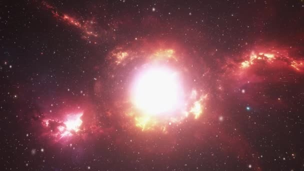 Macro Universo Inizio Dell Universo Caldo Delle Galassie Filmati Alta — Video Stock