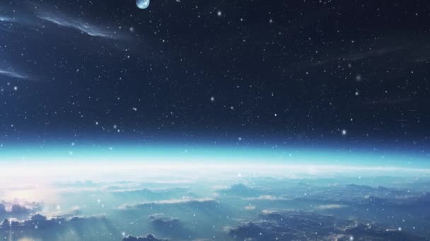 在外行星的大气层中飞行高质量的4K镜头 — 图库视频影像