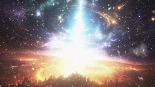 Космічний Вимір Подорож Іншого Кінця Всесвіту Високоякісні Кадри — стокове відео