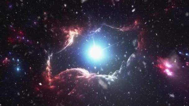 Espaço Interestelar Antecedentes Com Galáxia Estrelas Imagens Alta Qualidade — Vídeo de Stock