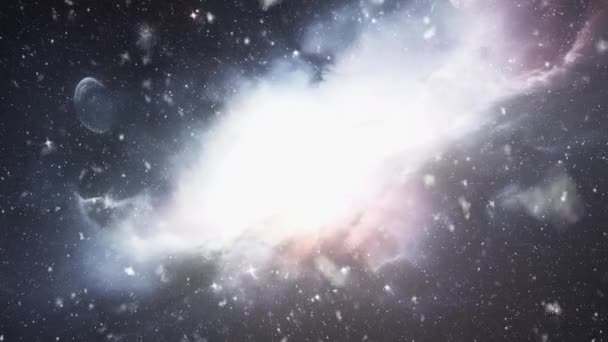 Kosmisk Bakgrund Nebulosa Och Kosmiskt Damm Högkvalitativ Film — Stockvideo