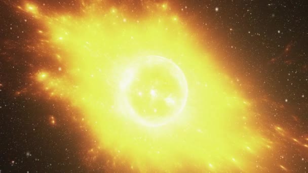 Полет Центру Звезды Межзвездное Пространство Высококачественные Кадры — стоковое видео