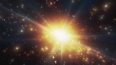 Uzayda uçmak. Yüksek kalite 4k görüntü