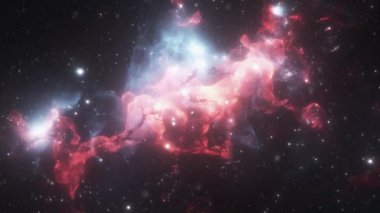 Kırmızı nebula. Yeni bir galaksi. Yüksek kalite 4k görüntü