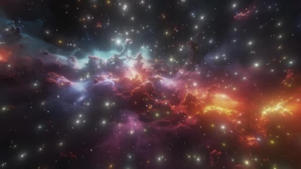Gyönyörű Tér Háttér Csillagok Közti Tér Kiváló Minőségű Felvételek — Stock videók