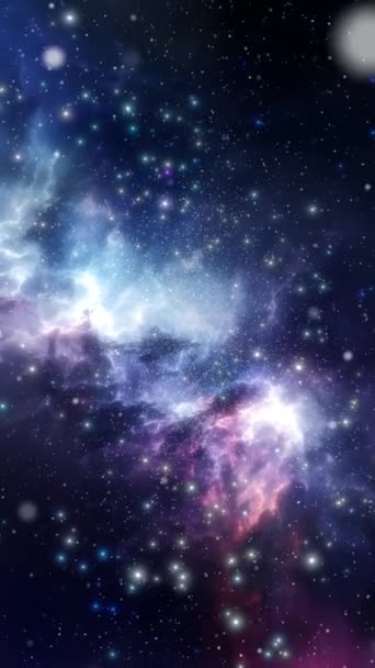 Cosmic Vertical Galaxy Background High Quality Footage — Stock Video